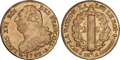 2 SOLS 1792 A